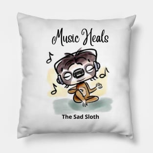 Sloth Music Pillow