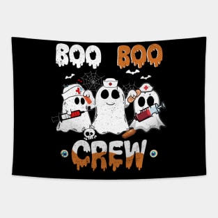 Boo Boo Crew Nurse Ghost Funny Halloween Costume Matching Shirt Tapestry