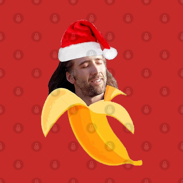 Christmas  Nicholas cage in a  banana by YaiVargas