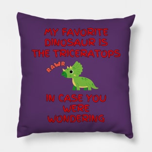 My Favorite Triceratops Pillow