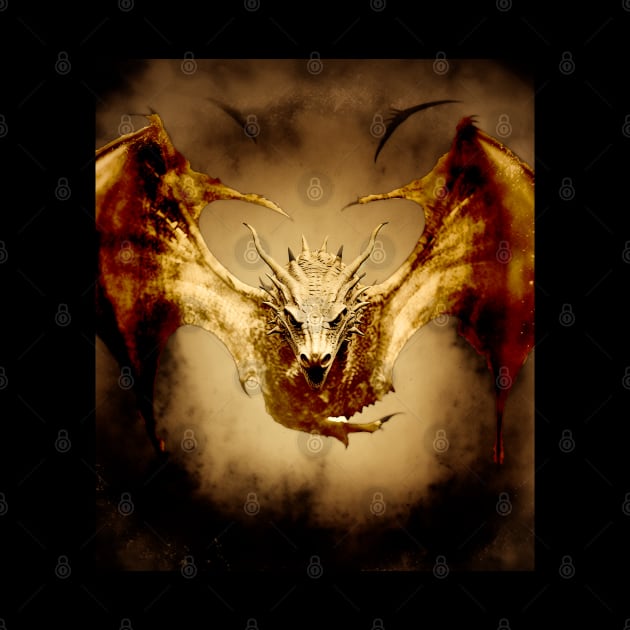 Chinese Dragon: Dragons are Cool, Chinese New Year, Year of the Dragon on a Dark Background by Puff Sumo