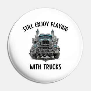 Truck Trucking Vintage Retro Established Agriculture Farmer Pin