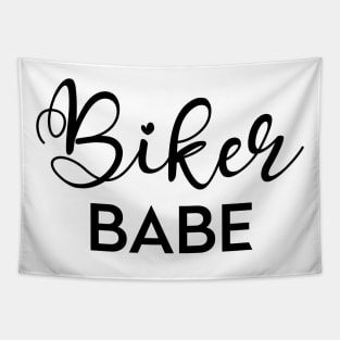 Biker Babe Graphic T-shirt Tapestry