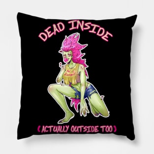 Dead Outside Zombie Pillow