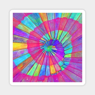 Patterns spiral abstract rainbow art with pink Magnet