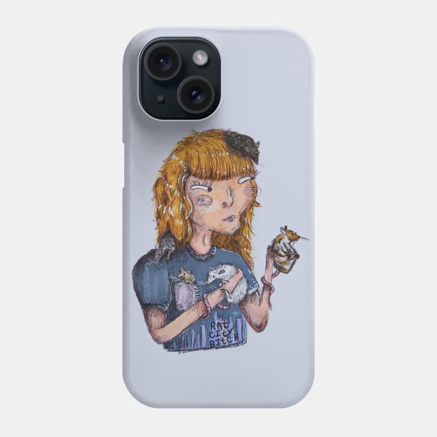 Rat City Babe Phone Case by Animal Surrealism