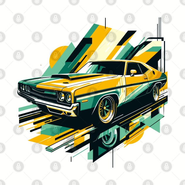 Car Muscle 1970-YGW by sapphire seaside studio