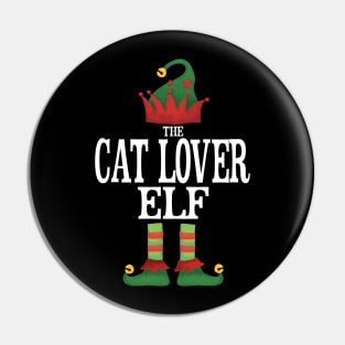 Cat Lover Elf Matching Family Group Christmas Party Pajamas Pin