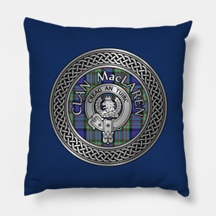 Clan MacLaren Crest & Tartan Knot Pillow