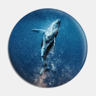 Blue whale Pin