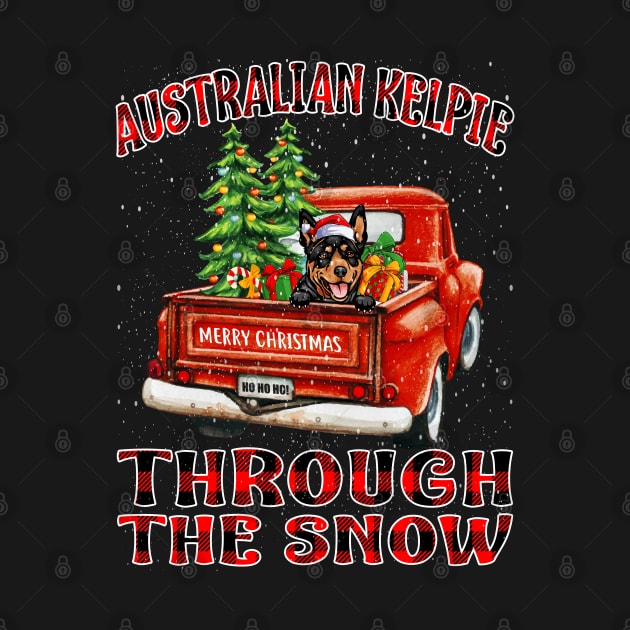 Christmas Australian Kelpie Through The Snow Dog Santa Truck Tree by intelus