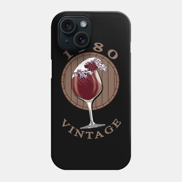 Wine Lover Birthday - 1980 Vintage Phone Case by TMBTM