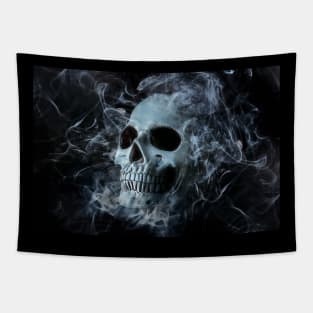 Smoking Skull Tapestry