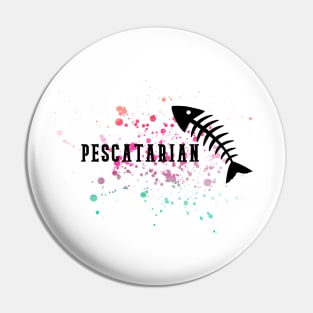 Pescatarian Fish Eater Vegetarian Pin