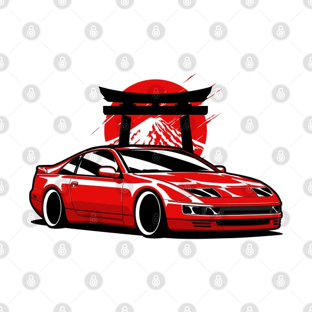 Red 300ZX Mountain by KaroCars