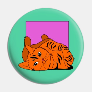 Lazy kitten Pin