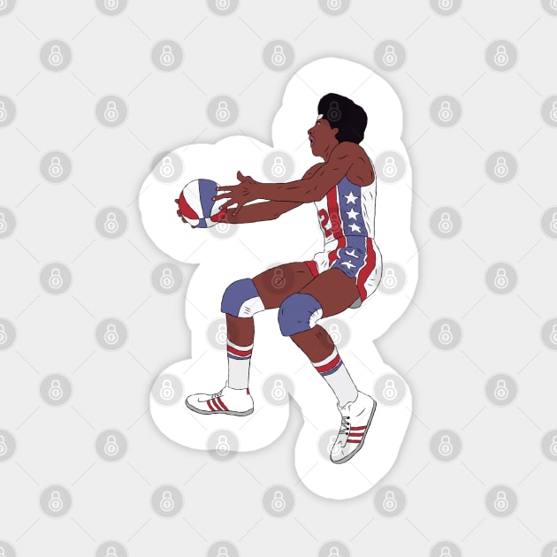 Julius Erving Layup Magnet by rattraptees