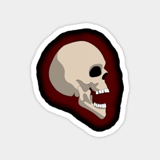 Human Skull with Red Glow Magnet