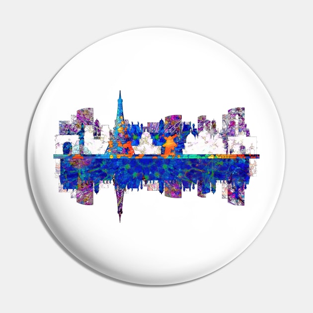 Paris France, City Skyline Pin by crunchysqueak