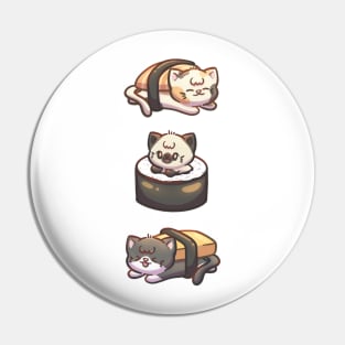 Cute Sushi Cats Pin