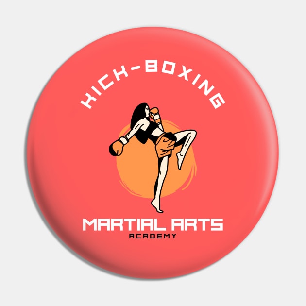 Kick-Boxing | Martial Arts Academy Pin by AladdinHub