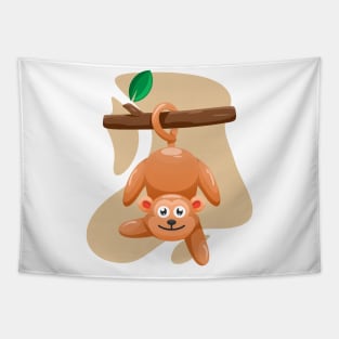 Cute Monkey Tapestry