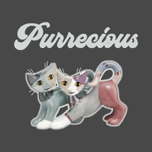 Purrecious Pair Cats Gift Cute Adorable T-Shirt