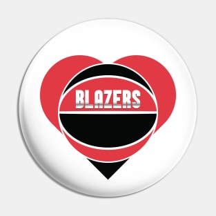 Heart Shaped Portland Trail Blazers Basketball Pin