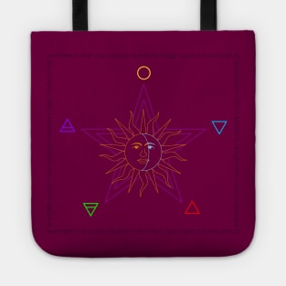 wicca elements colored Tote