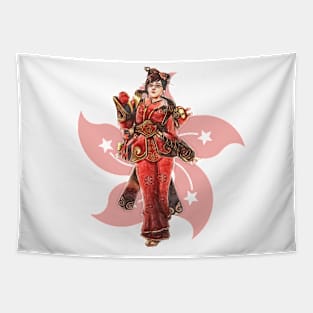 Overwatch Mei Hong Kong Flower Tapestry