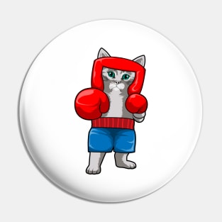 Cat at Boxing with Boxing gloves Pin