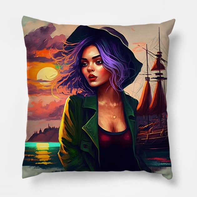 In search of adventures Pillow by AtypicalWorld