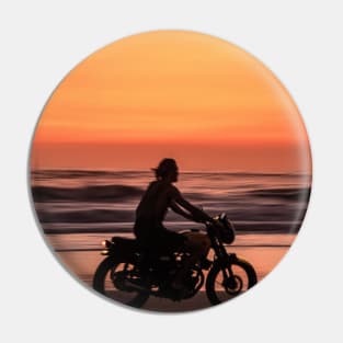 motor bike sunset beach Pin