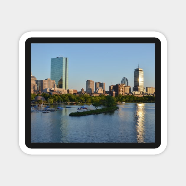 Charles River at Sunset Boston MA Magnet by WayneOxfordPh