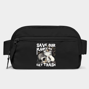 Funny Save Our Planet Eat Trash Rat, Possum and Racoon Bag