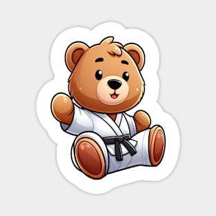 Cute Karate Bear Kawaii Magnet