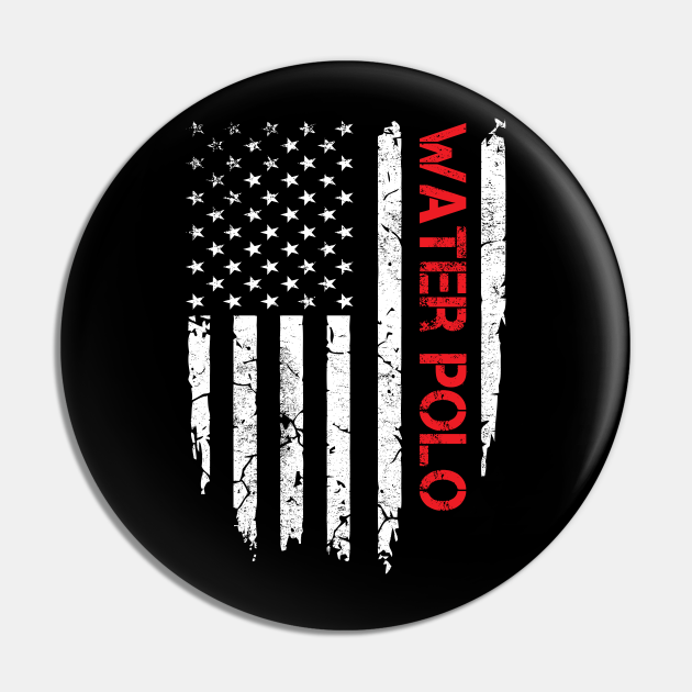 Water polo American Flag 4th of July Patriotic Gift Water Polo Pin