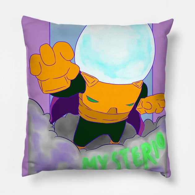 Fish Bowl Man Pillow by doodsai