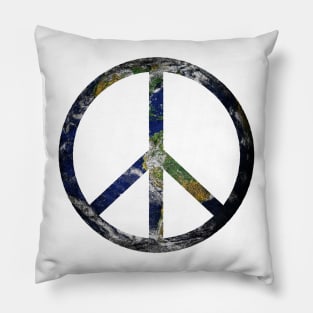 Planet Earth Day Peace Sign for Earth and Peace Lover Present Pillow