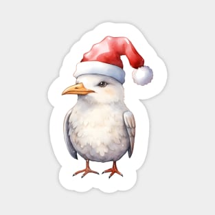 American Herring Gull in Santa Hat Magnet