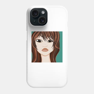 Autumn digital art female portrait Phone Case