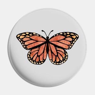 Watercolor Monarch Butterfly Pin