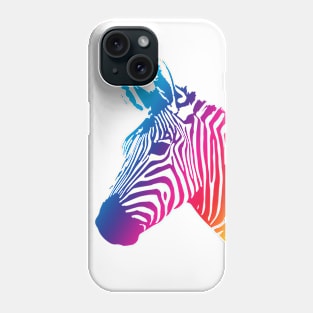 Rainbow Zebra Profile Phone Case