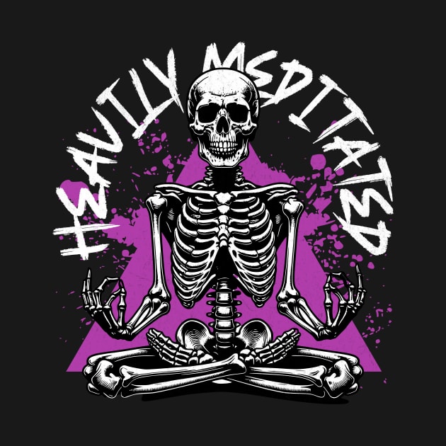 Heavily Meditated Skeleton | T Shirt Design by artprint.ink