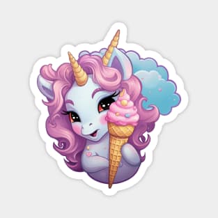 Ice cream Unicorn Magnet