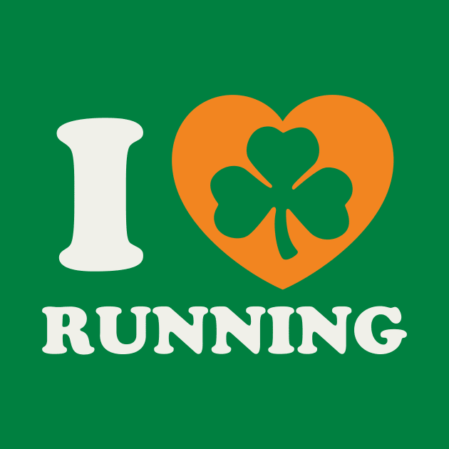 St Patricks Day Running Irish Runner Shamrock Heart by PodDesignShop