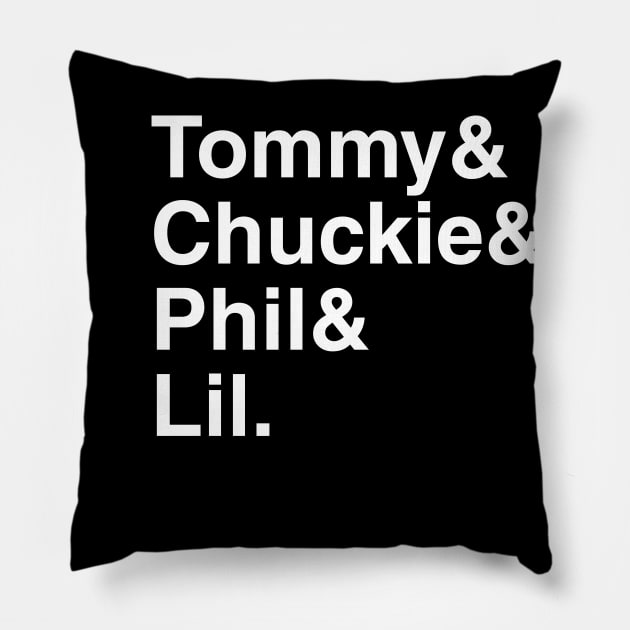 Rugrats - Tommy & Chuckie & Phil & Lil. (White) Pillow by foozler