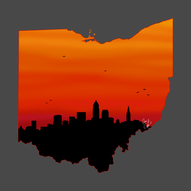 Cleveland Skyline by JuliaCoffin