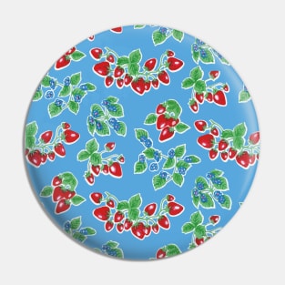 Strawberry mexican oilcloth Pin