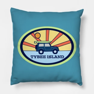 Tybee Island Beach Day Pillow